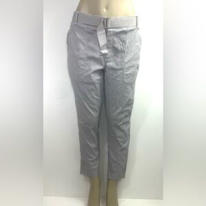 Athleta Trekkie Belted Pants Birch Light Grey Size 12